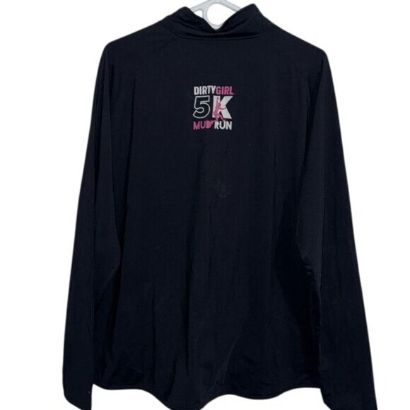 Sport-Tek Womens 3XL Black Dirty Girl 5K Mud Run 1/4 Zip Pullover With Thumbhole - Picture 3 of 7